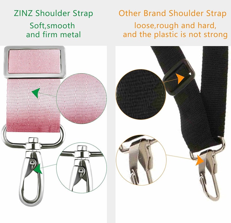 ZINZ Shoulder Strap 58" Ultra-Thick Fixed Padded and Adjustable Buckles Crossbody Strap for Briefcase Laptop Bag Luggage - Image 3